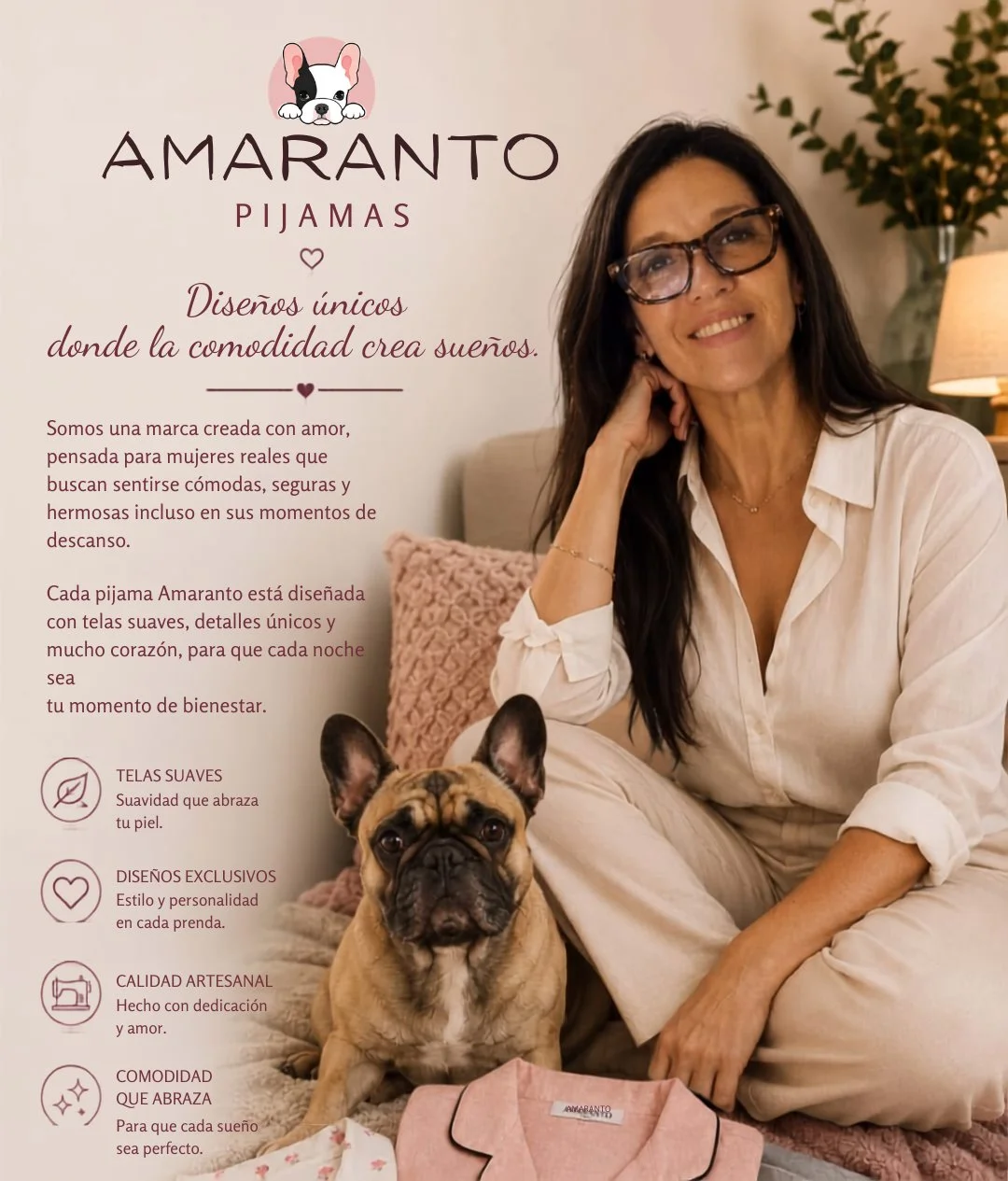 Sobre Amaranto Pijamas — diseños únicos donde la comodidad crea sueños